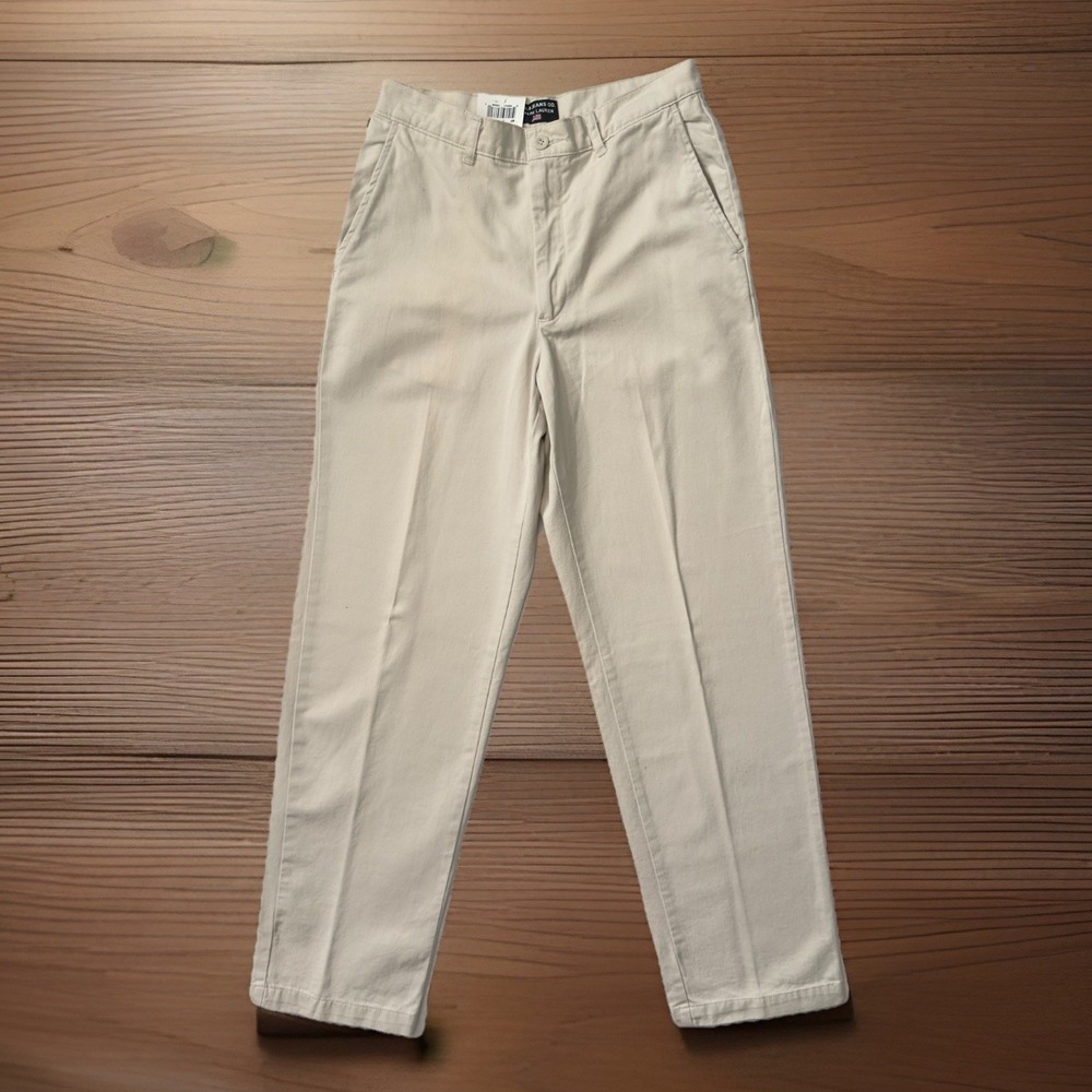 Vintage Polo Jeans Co Ralph Lauren Women's Tan Pants Size 6 Flat Front